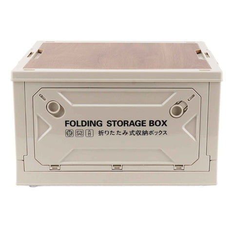 Collapsible Camping Storage Box Pulley Design Waterproof 5 Sides Opening Camping Folding Storage Bins for Car Outdoor White In Australia - Darrahopens