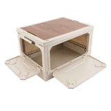 Collapsible Camping Storage Box Pulley Design Waterproof 5 Sides Opening Camping Folding Storage Bins for Car Outdoor White