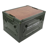 Collapsible Camping Storage Box Pulley Design Waterproof 5 Sides Opening Camping Folding Storage Bins for Car Outdoor Green