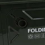 Collapsible Camping Storage Box Pulley Design Waterproof 5 Sides Opening Camping Folding Storage Bins for Car Outdoor Green