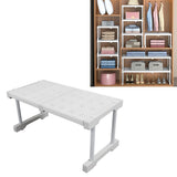 Expandable Closet Shelf Organizer Adjustable Space Saving Wardrobe Sink Tension Shelf 24cm Width 22cm Height Length 37 to 48cm/14.6 to 18.9in