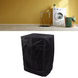 Washing Machine Cover Washer Dryer Cover Suit Most Front Load Waterproof Suncreen Dustproof All Weather Protection Black 63x68x100cm / 24.8x26.8x39.4in