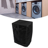 Washing Machine Cover Washer Dryer Cover Suit Most Front Load Waterproof Suncreen Dustproof All Weather Protection Black 63x68x100cm / 24.8x26.8x39.4in