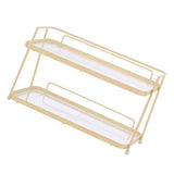 2 Tier Bathroom Countertop Organizer Counter Standing Rack Cosmetic Holder Storage Shelf Cosmetic Organizer Holder Cream Yellow In Australia - Darrahopens