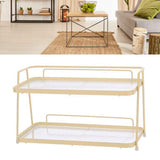 2 Tier Bathroom Countertop Organizer Counter Standing Rack Cosmetic Holder Storage Shelf Cosmetic Organizer Holder Cream Yellow In Australia - Darrahopens
