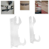 2 Pcs Samurai Knife Holder Wall Mounted Samurai Sword Holder Sword Wall Display Rack Transparent