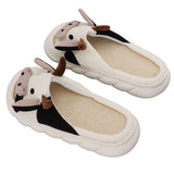 Linen Slippers Wear Resistant Comfortable Open Toe Indoor Slippers Sandals for 4 Season Cow Cartoon Pattern 40 41 Size In Australia - Darrahopens
