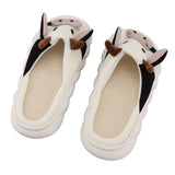 Linen Slippers Wear Resistant Comfortable Open Toe Indoor Slippers Sandals for 4 Season Cow Cartoon Pattern 40 41 Size In Australia - Darrahopens