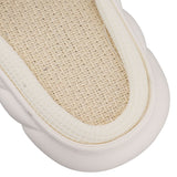 Linen Slippers Wear Resistant Comfortable Open Toe Indoor Slippers Sandals for 4 Season Cow Cartoon Pattern 40 41 Size