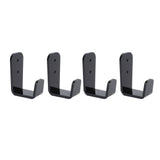 4PCS Hockey Stick Rack Black Acrylic Hockey Stick Holder Wall Mount Versatile Hockey Stick Hanger for Club Bar Garage