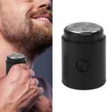 Mini Electric Beard Trimmer for Men Rechargeable Portable Travel Pocket Beard Trimmer for Mustache Stubble Body Grooming Black Vertical Stripe Style