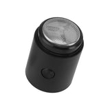 Mini Electric Beard Trimmer for Men Rechargeable Portable Travel Pocket Beard Trimmer for Mustache Stubble Body Grooming Black Glossy Style