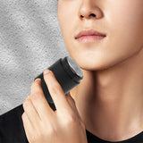 Mini Electric Beard Trimmer for Men Rechargeable Portable Travel Pocket Beard Trimmer for Mustache Stubble Body Grooming Black Glossy Style