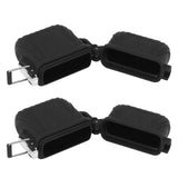 2 PCS Waterproof Lighter Case Plastic Black Sealed Pocket Lighter Container for Outdoor