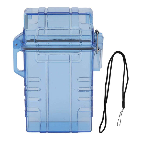 Cigarette Case 20 Capacity Plastic Cigarette Box Sealed Waterproof Cigarette Container Organizer Transparent Blue In Australia - Darrahopens