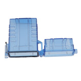 Cigarette Case 20 Capacity Plastic Cigarette Box Sealed Waterproof Cigarette Container Organizer Transparent Blue
