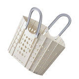 Laundry Basket Multifunction Plastic Foldable Clothes Hamper with Handles for Home Bathroom White In Australia - Darrahopens