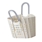 Laundry Basket Multifunction Plastic Foldable Clothes Hamper with Handles for Home Bathroom White In Australia - Darrahopens