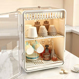 Dustproof Cup Organizer Tea Set Storage Box Household Transparent Desktop Water Cup Tea Cup Draining Rack White In Australia - Darrahopens