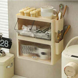 Tea Bag Storage Rack Wall Hanging Space Saving Tea Bag Box for Coffee Capsule Snacks Home Office Cream Yellow In Australia - Darrahopens