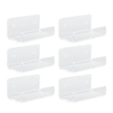 6Pcs Wall Mount Vinyl Record Shelf Clear Clear Acrylic Record CD Storage Rack Floating Wall Shelves for Bathroom Bedroom Living Room Kitchen In Australia - Darrahopens