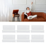 6Pcs Wall Mount Vinyl Record Shelf Clear Clear Acrylic Record CD Storage Rack Floating Wall Shelves for Bathroom Bedroom Living Room Kitchen