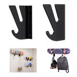 2 Pcs Acrylic Skateboard Rack Wall Mount Skateboard Storage Rack Load Bearing Skateboard Hanger with Hooks