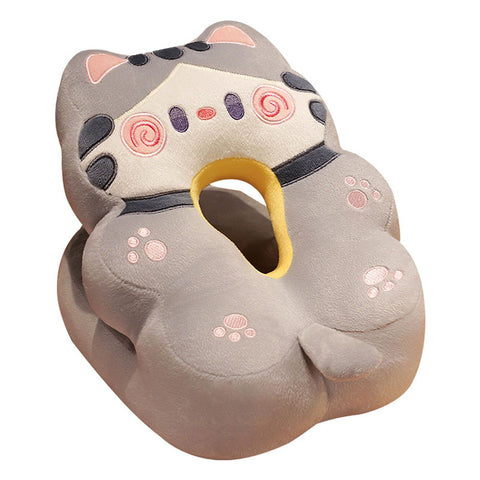 Ice Silk V Shaped Nap Pillow Napping Artifact Cute Animal Sleeping Pillow Cushion for Office Students Grey Cat In Australia - Darrahopens