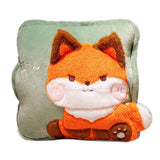 Travel Blanket and Pillow Set Multifunctional Plush Cute Animal Hand Warmer Blanket Pillow for Office Dorm Home Fox In Australia - Darrahopens