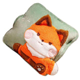 Travel Blanket and Pillow Set Multifunctional Plush Cute Animal Hand Warmer Blanket Pillow for Office Dorm Home Fox In Australia - Darrahopens