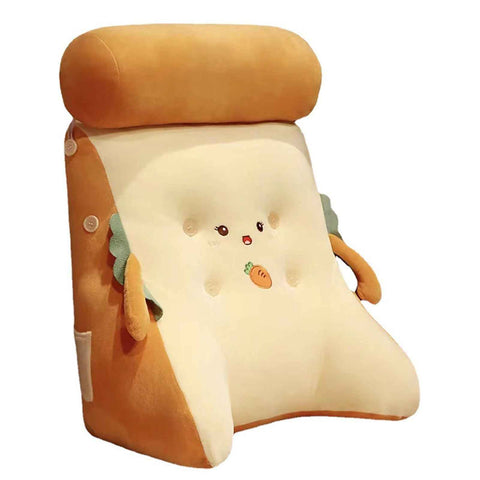 Backrest Pillow Washable Removable Cover Soft Cartoon Animal Back Support Cushion for Office Chair Bedside Carrot In Australia - Darrahopens