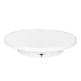 Rotating Display Stand 2 in 1 Automatic 360 Degree Electric Turntable with Remote Control for Photography Product Jewelry White
