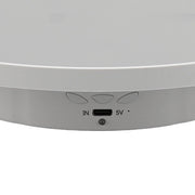Rotating Display Stand Plastic Glass 360 Degree Electric Motorized Turntable with USB Cable for Photography Products Shows Jewelry Watch Cake White