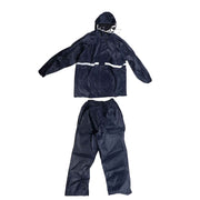 Split Jacket Pants Suit Breathable Waterproof Raincoat Set Double Layer Raincoat Set for Men Women Oxford Navy Blue L In Australia - Darrahopens