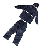 Split Jacket Pants Suit Breathable Waterproof Raincoat Set Double Layer Raincoat Set for Men Women Oxford Navy Blue L In Australia - Darrahopens