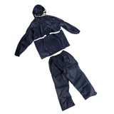 Split Jacket Pants Suit Breathable Waterproof Raincoat Set Double Layer Raincoat Set for Men Women Oxford Navy Blue L In Australia - Darrahopens