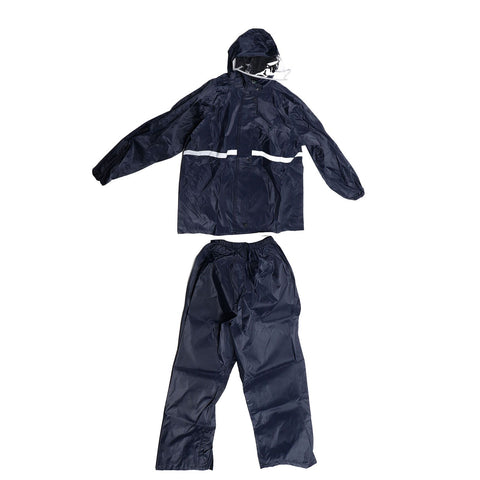 Split Jacket Pants Suit Breathable Waterproof Raincoat Set Double Layer Raincoat Set for Men Women Oxford Navy Blue XL In Australia - Darrahopens