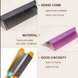 Flat Iron Comb Straightening Comb Attachment Plastic DIY Comb Accessory for Women Salon Hair Style Home Black