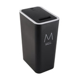 Household Garbage Cans Sealed Large Capacity Odorless With Press Top Plastic Trash Bin For Home Kitchen Living Room Bathroom Black