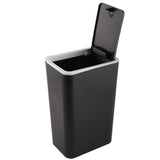 Household Garbage Cans Sealed Large Capacity Odorless With Press Top Plastic Trash Bin For Home Kitchen Living Room Bathroom Black