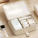Desktop Storage Box Multi Compartments Plastic Simple Data Cable Organizer Box for Charger Earphones Phone Case Film In Australia - Darrahopens