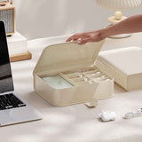 Desktop Storage Box Multi Compartments Plastic Simple Data Cable Organizer Box for Charger Earphones Phone Case Film In Australia - Darrahopens