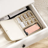 Desktop Storage Box Multi Compartments Plastic Simple Data Cable Organizer Box for Charger Earphones Phone Case Film