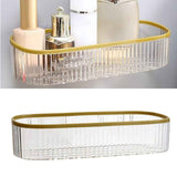 Plastic Wall Mount Organizer Punch Free Transparent White Adhesive Clear Organizer for Bathroom Kitchen Living Room In Australia - Darrahopens