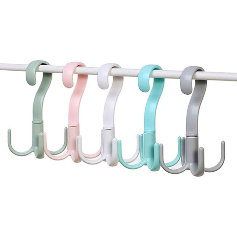 8 Pcs 4 Claws Closet Hangers 360 Degree Rotatable Closet Hanger Hook Thickened Strong Load Bearing Random Color In Australia - Darrahopens