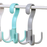 8 Pcs 4 Claws Closet Hangers 360 Degree Rotatable Closet Hanger Hook Thickened Strong Load Bearing Random Color