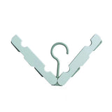 Clothes Hanger Rack Anti Slip Multifunctional Foldable Travel Hanger with Clips for Home Dorm Light Green In Australia - Darrahopens