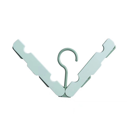 Clothes Hanger Rack Anti Slip Multifunctional Foldable Travel Hanger with Clips for Home Dorm Light Green In Australia - Darrahopens