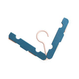 Clothes Hanger Rack Anti Slip Multifunctional Foldable Travel Hanger with Clips for Home Dorm Dark Blue In Australia - Darrahopens