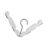 Clothes Hanger Rack Anti Slip Multifunctional Foldable Travel Hanger with Clips for Home Dorm Grey